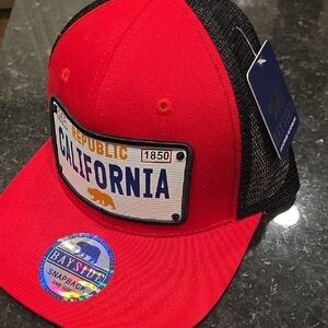Red California Snapback Hat